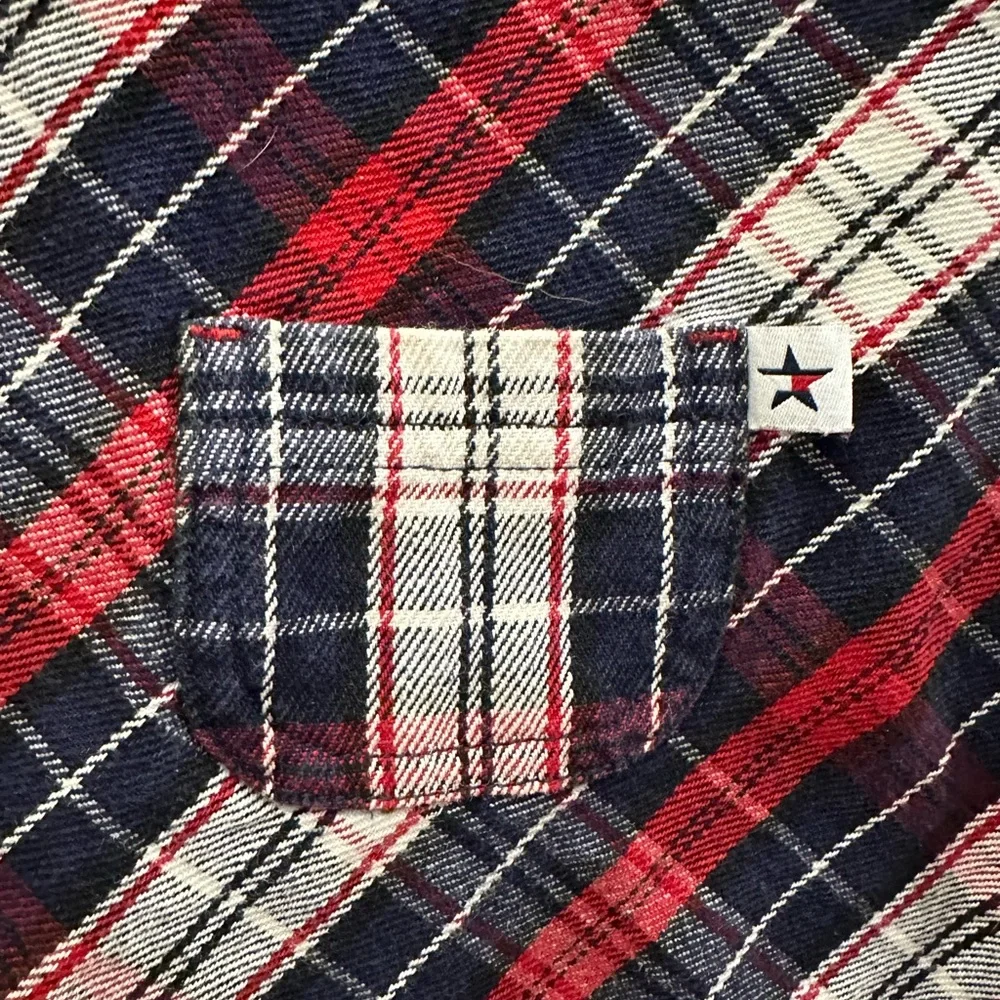 Tommy Hilfiger Baby Dress Jumper Plaid 12M 18M Red White Blue Snaps Sleeveless